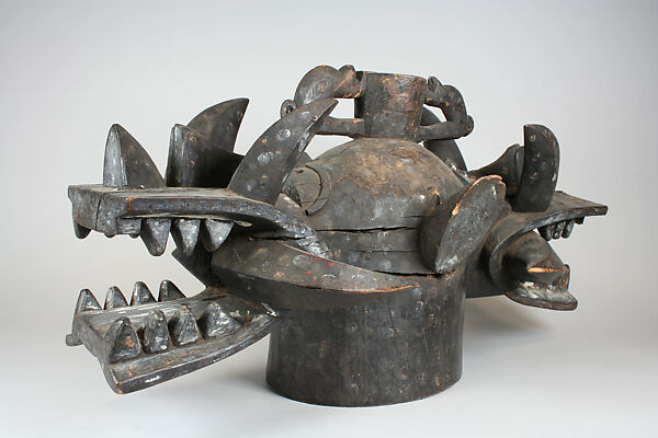 Janus Helmet Mask (Wanyugo), Wood, pigment, Senufo peoples