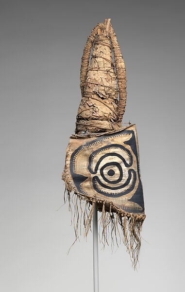 Mask, Bark, bamboo, leaves, fiber, paint, Sulka people (?)