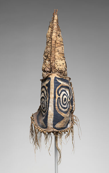 Mask, Bark, bamboo, leaves, fiber, paint, Sulka people (?) 