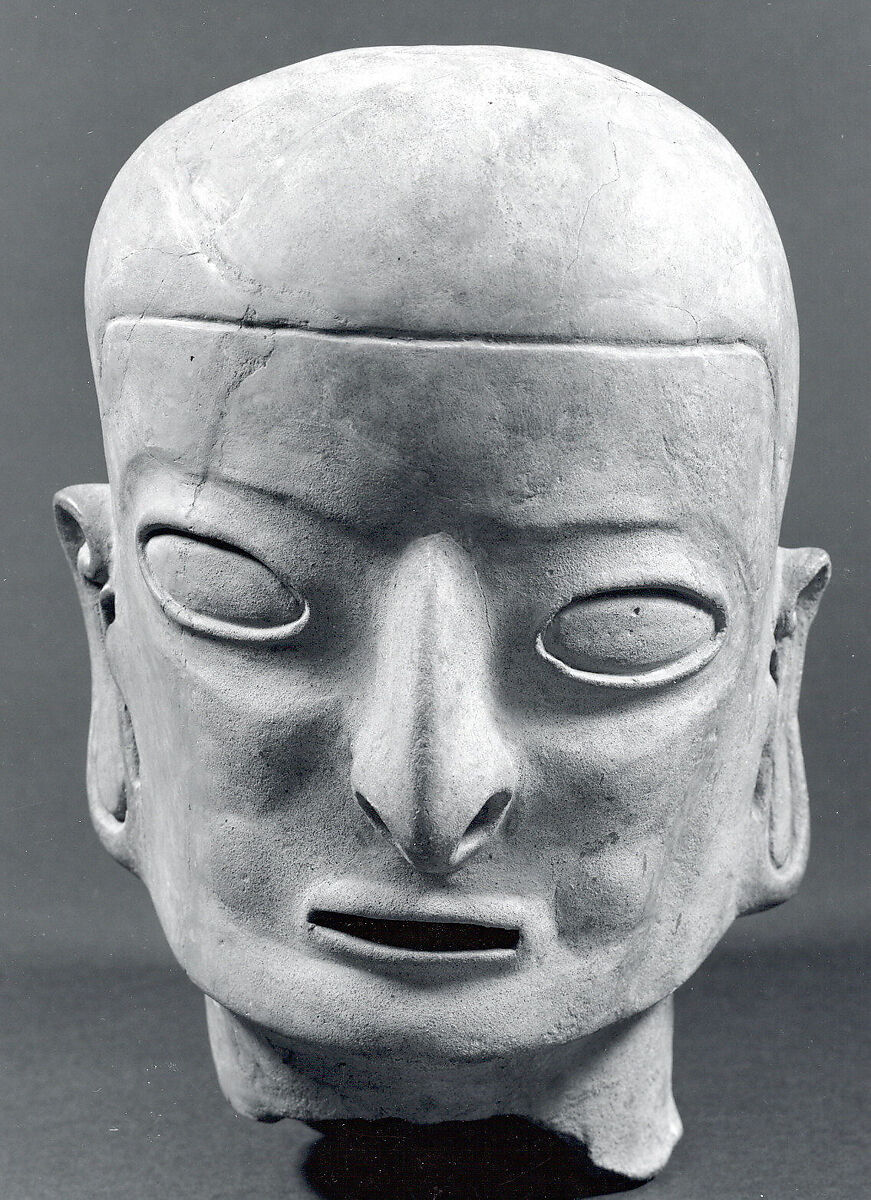 Head, from a Figure, Ceramic, Tolita-Tumaco 
