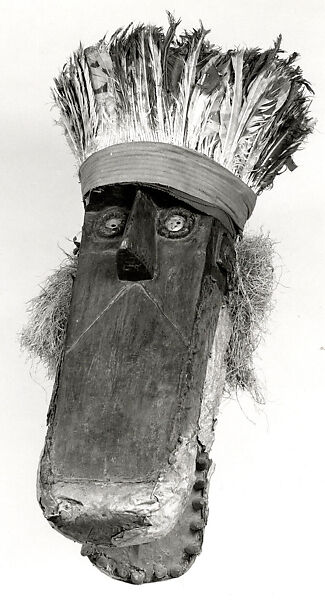 Mask (Dandaï), Wood, feathers, cotton, raffia, hide, metal, twine, pigment, Toma peoples 