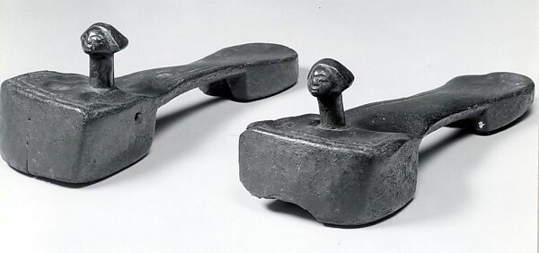 Sandals, Wood, iron, Luba peoples 