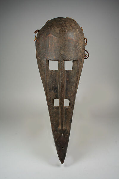 Mask: Monkey (N'Gon Koun), Wood, metal pins, brass sheets, cord, Bamana peoples 