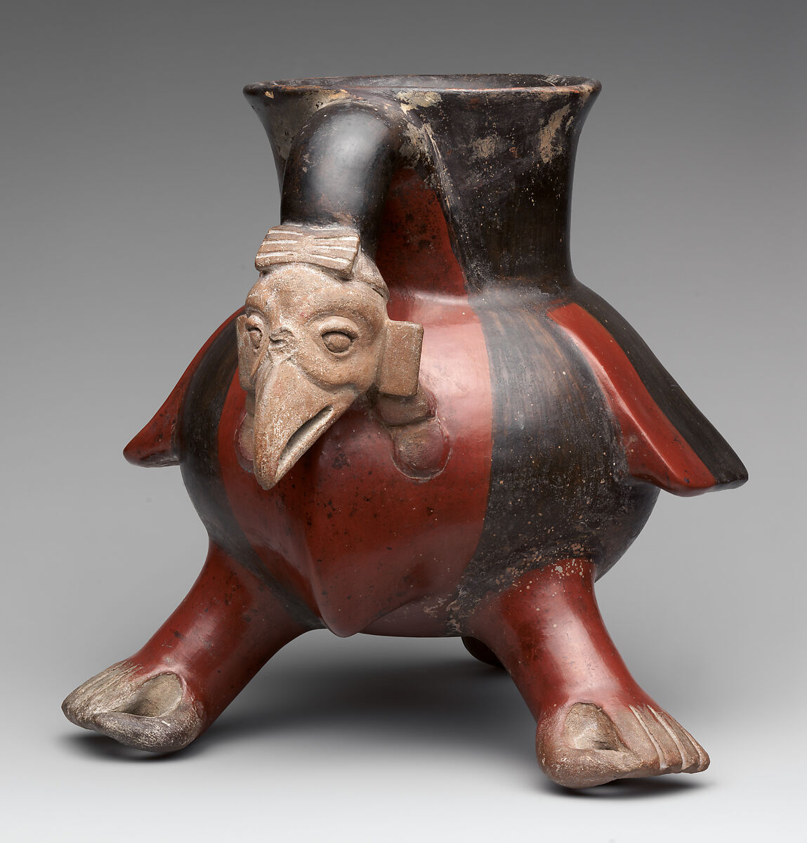 Vulture Vessel, Ceramic, Mexica (Aztec) 