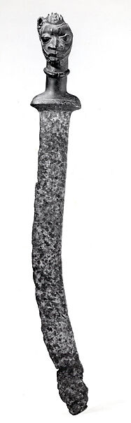 Sword: Figurative Handle (Idà), Brass, iron, Yoruba peoples 