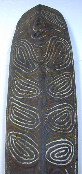 Shield, Wood, paint, fiber, Igom people (?)
