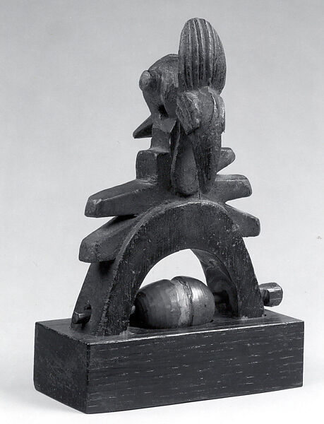 Heddle Pulley with Bird, Wood, pigment, Senufo peoples 