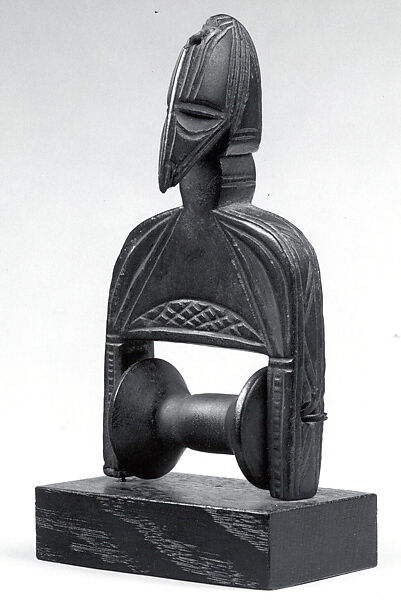 Heddle Pulley with Figure, Wood, pigment, Senufo peoples 