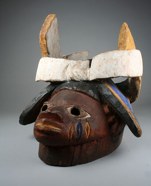 Helmet Mask (Gelede), Arobatan of Fobe, Wood, pigment, Yoruba peoples 