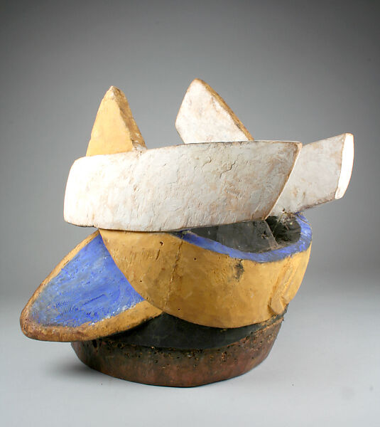 Helmet Mask (Gelede), Arobatan of Fobe, Wood, pigment, Yoruba peoples