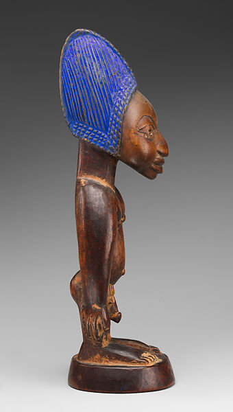 Twin Figure: Male (Ibeji), Yoruba artist, Wood, camwood powder, Yoruba peoples