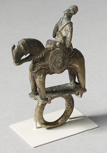 Ring: Equestrian Figure, Copper alloy, Dogon peoples 