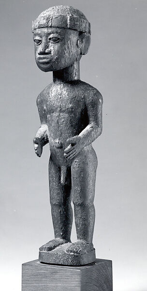 Male Figure, Wood, Akan peoples 