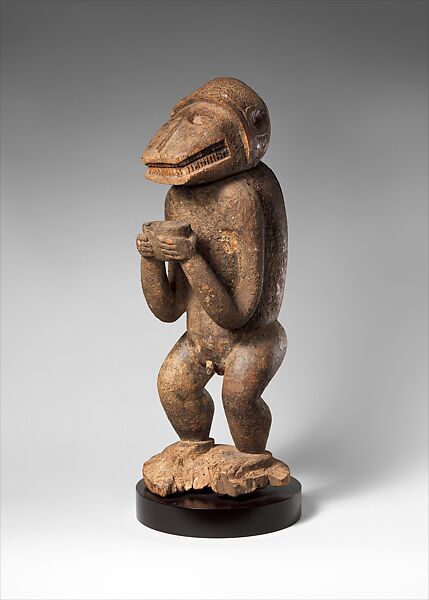 Monkey Figure for Mbra, Wood, Baule peoples