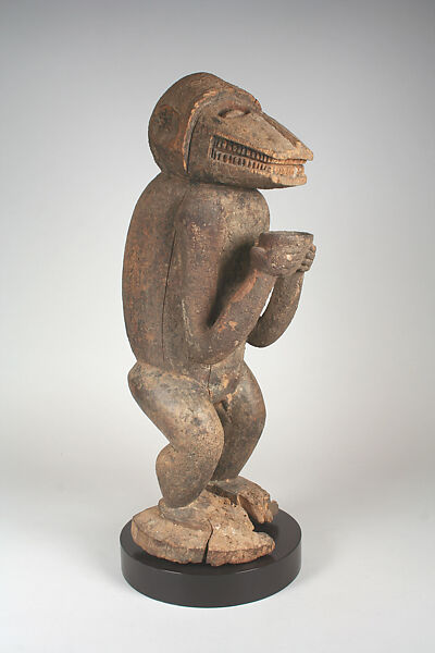 Monkey Figure for Mbra, Wood, Baule peoples