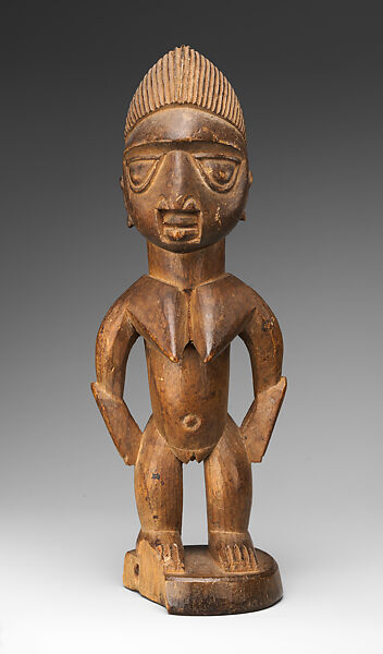 Twin Figure: Female (Ibeji), Wood, Yoruba peoples, Ijebu group 