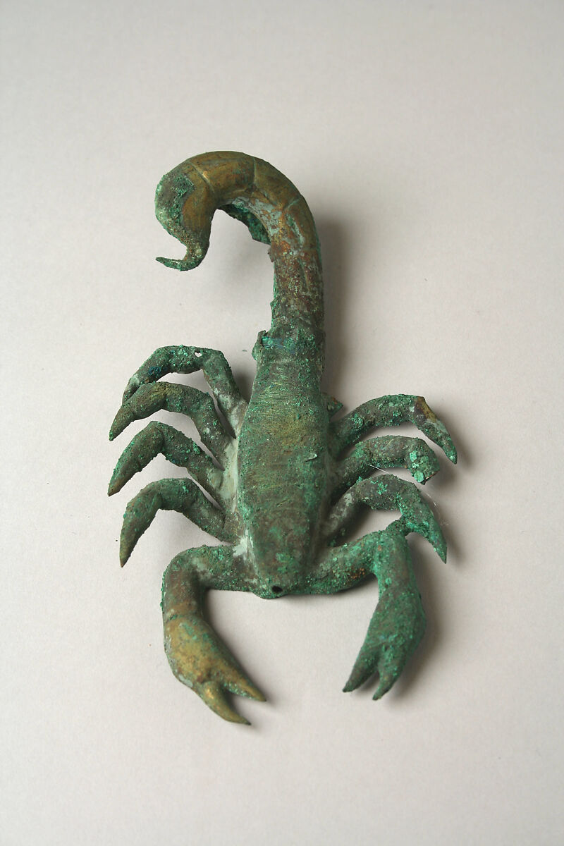 Scorpion, Gilded copper, Moche 