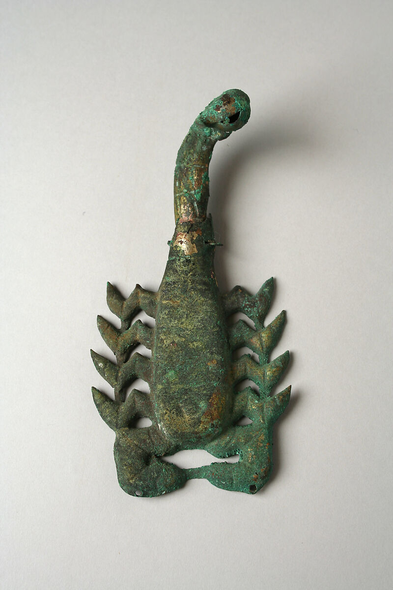 Scorpion, Gilded copper, Moche 