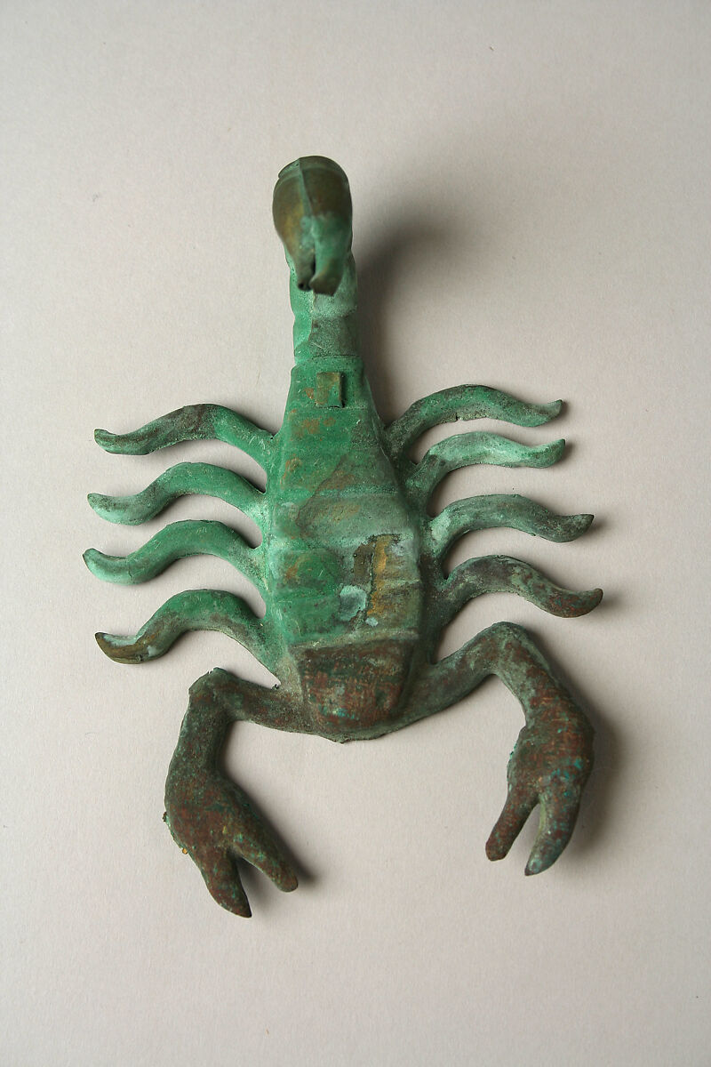 Scorpion, Gilded copper, Moche 