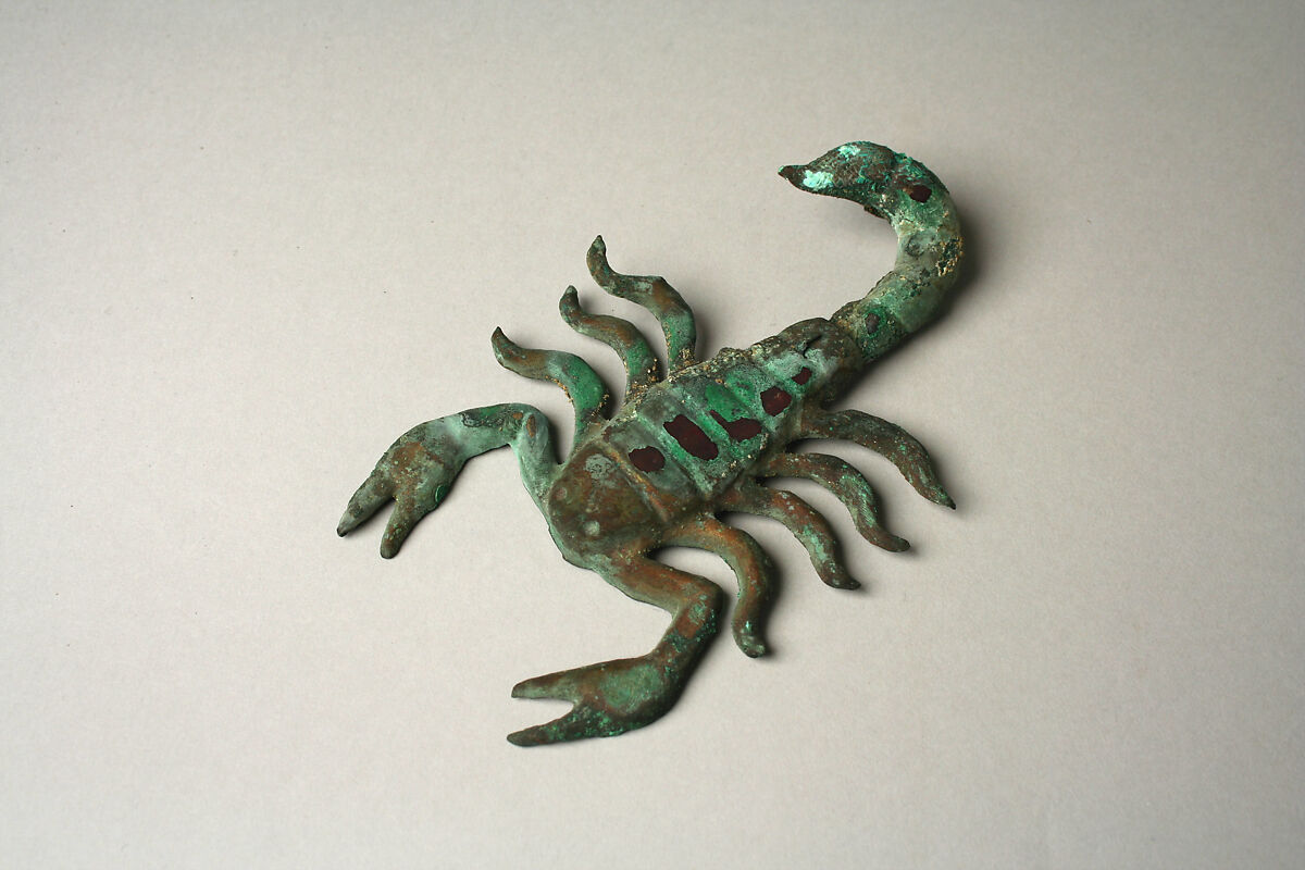 Scorpion, Gilded copper, Moche 