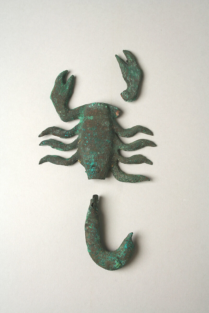 Scorpion, Silvered copper, Moche 