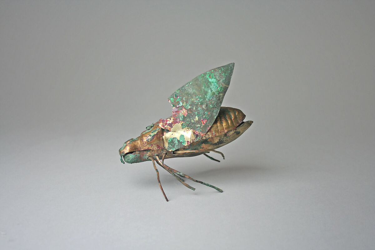 Bee, Gilded copper, Moche