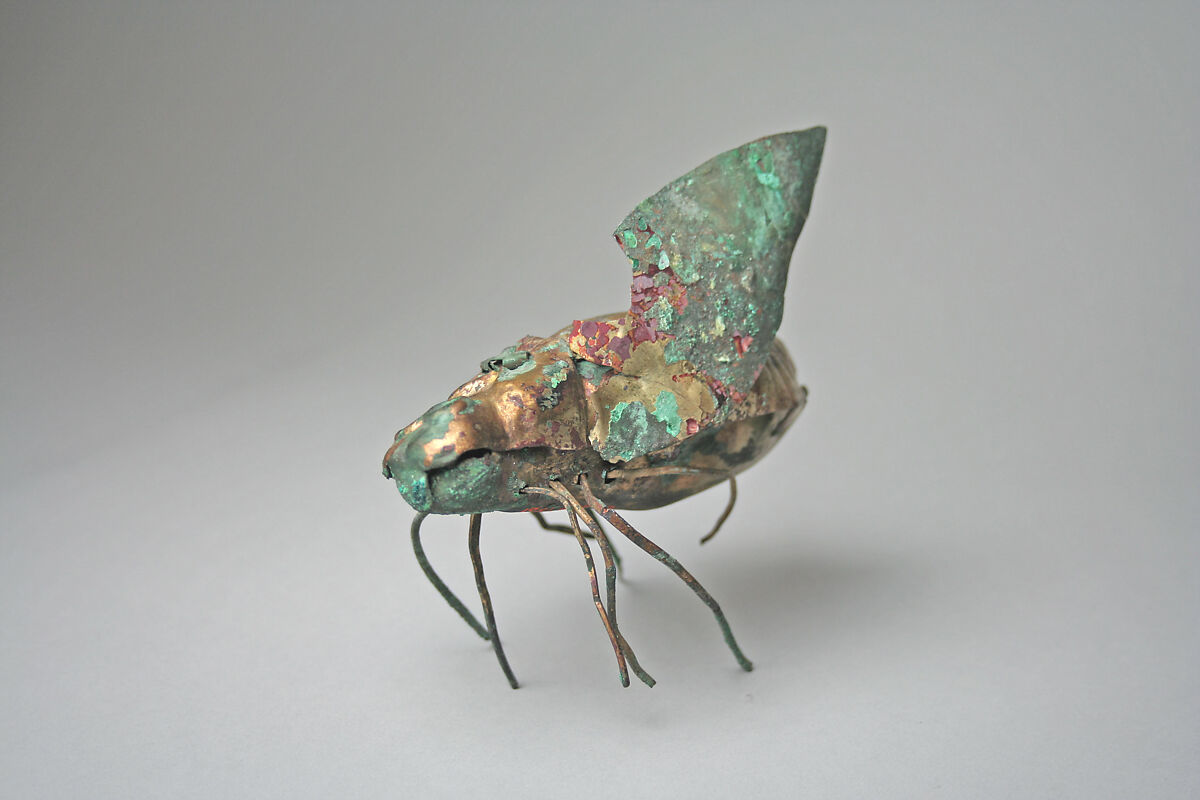 Bee, Gilded copper, Moche 