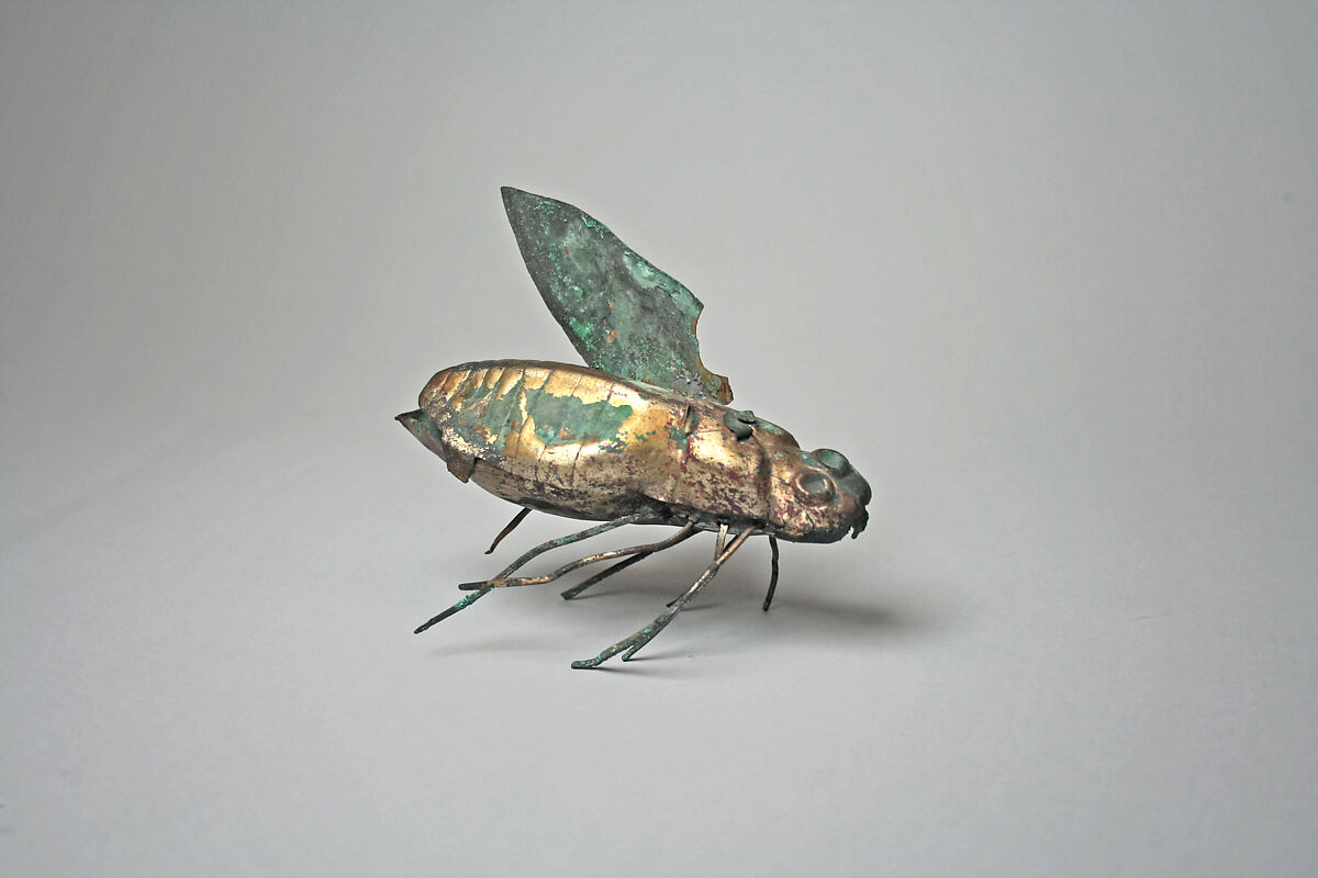 Bee, Gilded copper, Moche