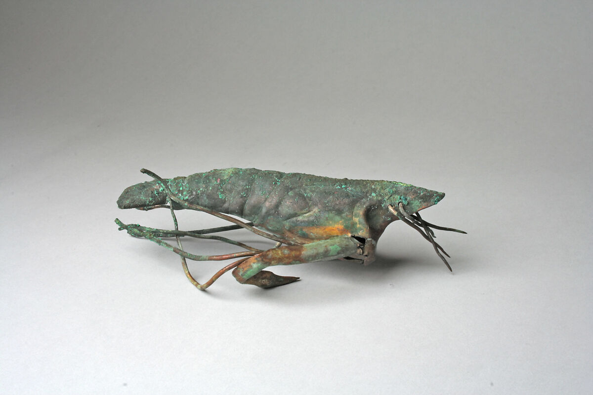 Crayfish, Gilded copper, Moche 