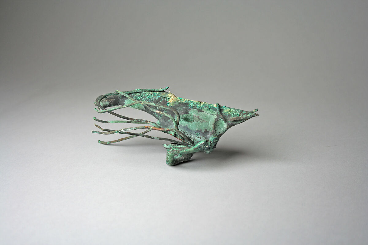 Crayfish, Gilded copper, Moche