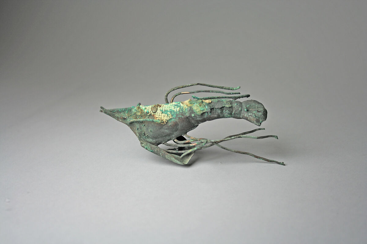 Crayfish, Gilded copper, Moche 