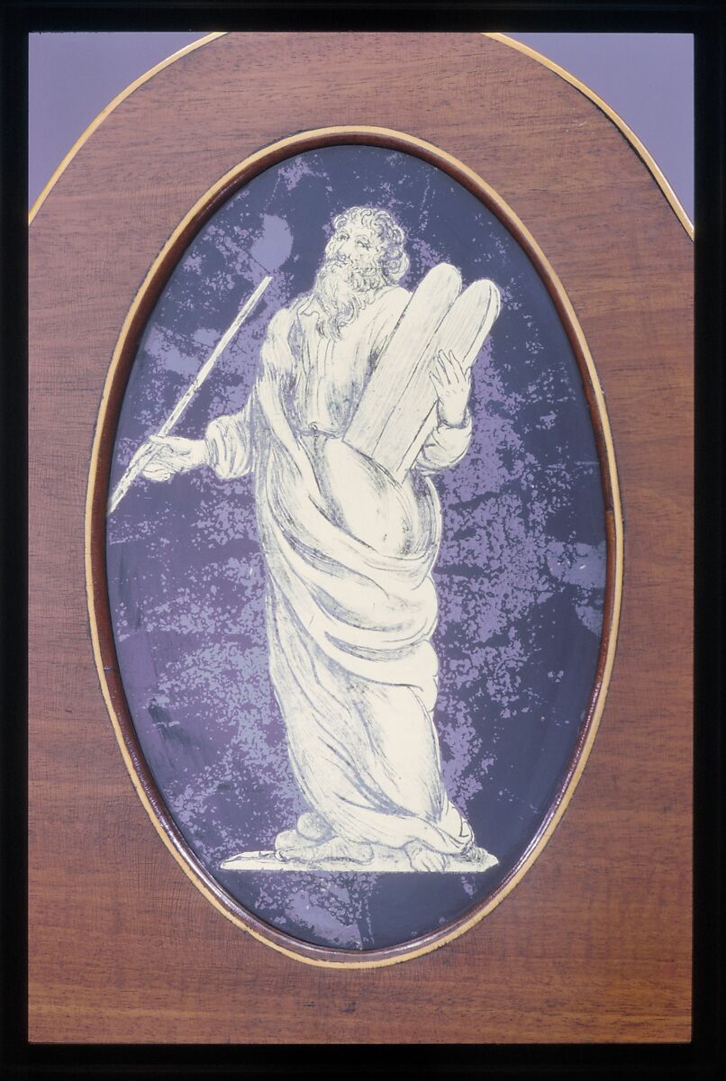 Desk and bookcase, Mahogany, satinwood, holly, verre églomisé with cedar, pine, American