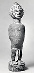 Figure, Akan artist, Wood, sacrificial materials, pigment, Akan peoples