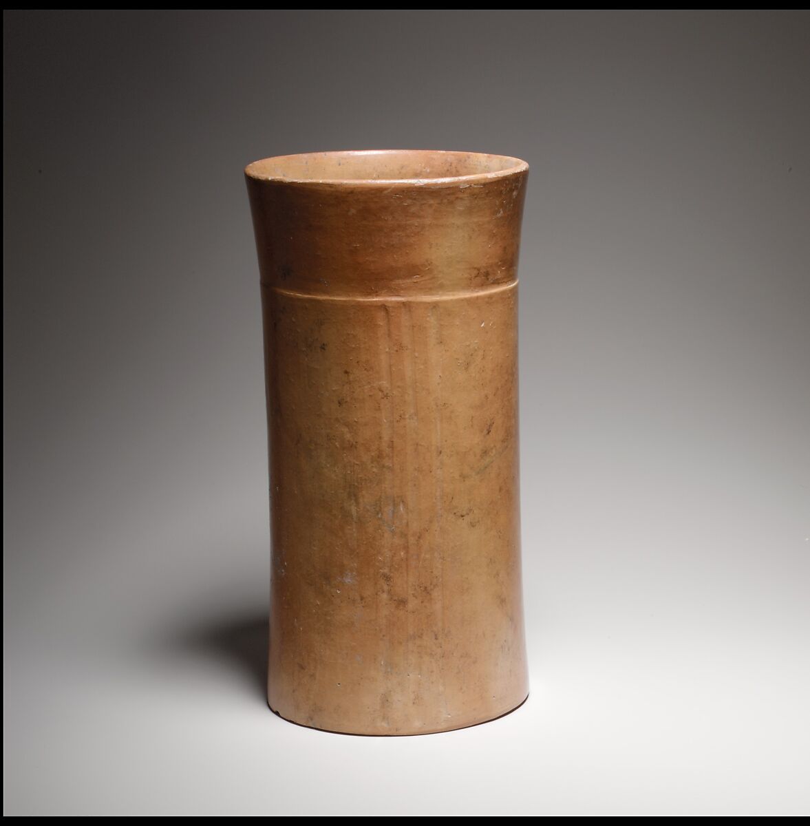 Cylindrical Vessel, Ceramic, slip, Maya 