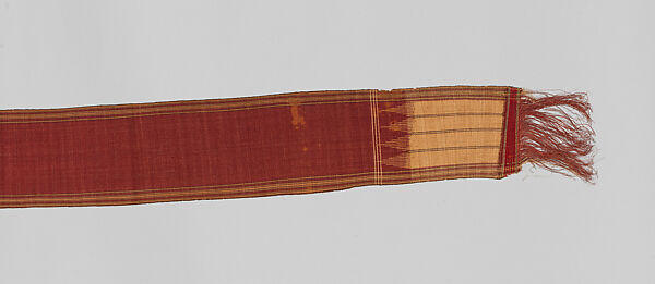Dohr (men’s sash), Pohnpeian artist, Banana fiber, wool, Caroline Islands, Pohnpei