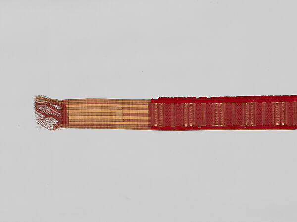 Dohr (men’s sash), Pohnpeian artist, Banana fiber, wool, Caroline Islands, Pohnpei