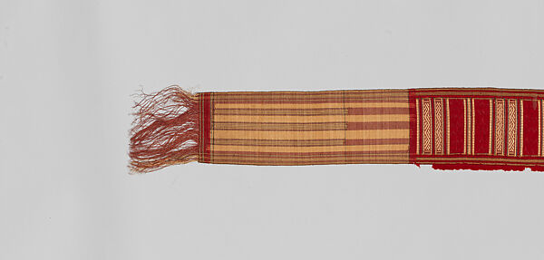 Dohr (men’s sash), Pohnpeian artist, Banana fiber, wool, Caroline Islands, Pohnpei