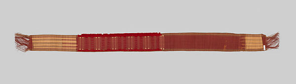Dohr (men’s sash), Pohnpeian artist, Banana fiber, wool, Caroline Islands, Pohnpei