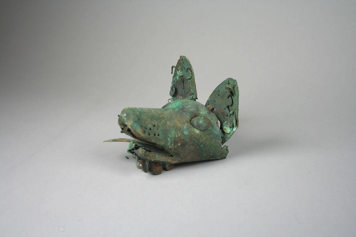 Animal Ornament, Copper, gilded copper, Moche 