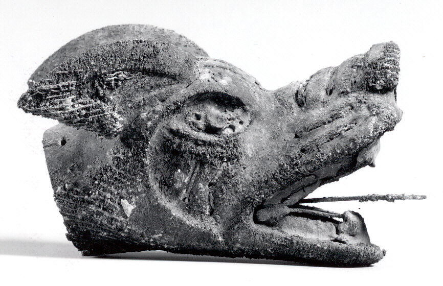Fox Head, Gilded copper, Moche