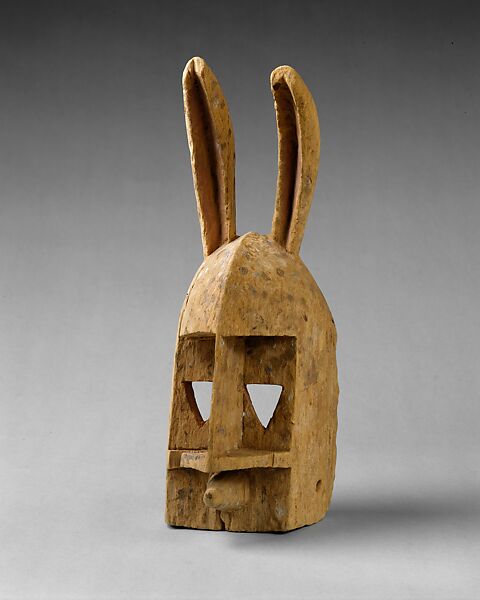 Mask: Rabbit (Dyommo), Wood, pigment, Dogon peoples 