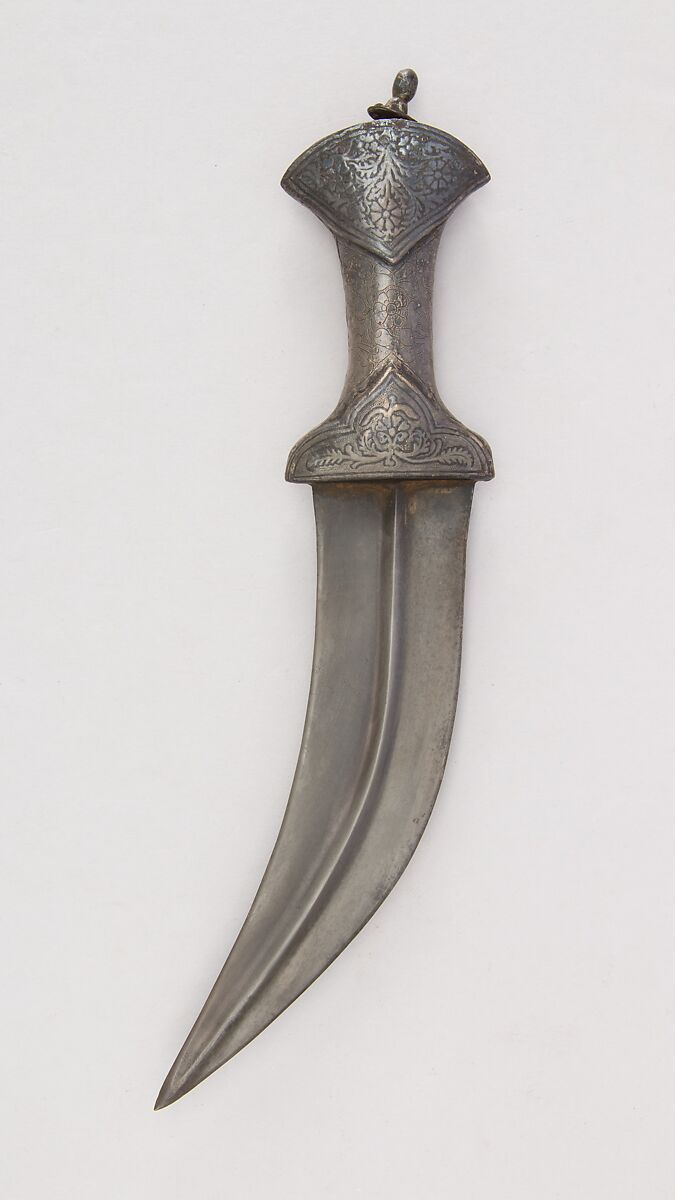Dagger (Jambiya), Steel, silver, Indian