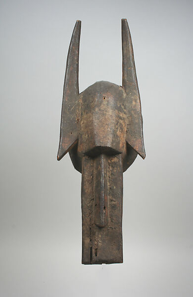 Helmet Mask, Wood, pigment, Bamana or Senufo peoples 