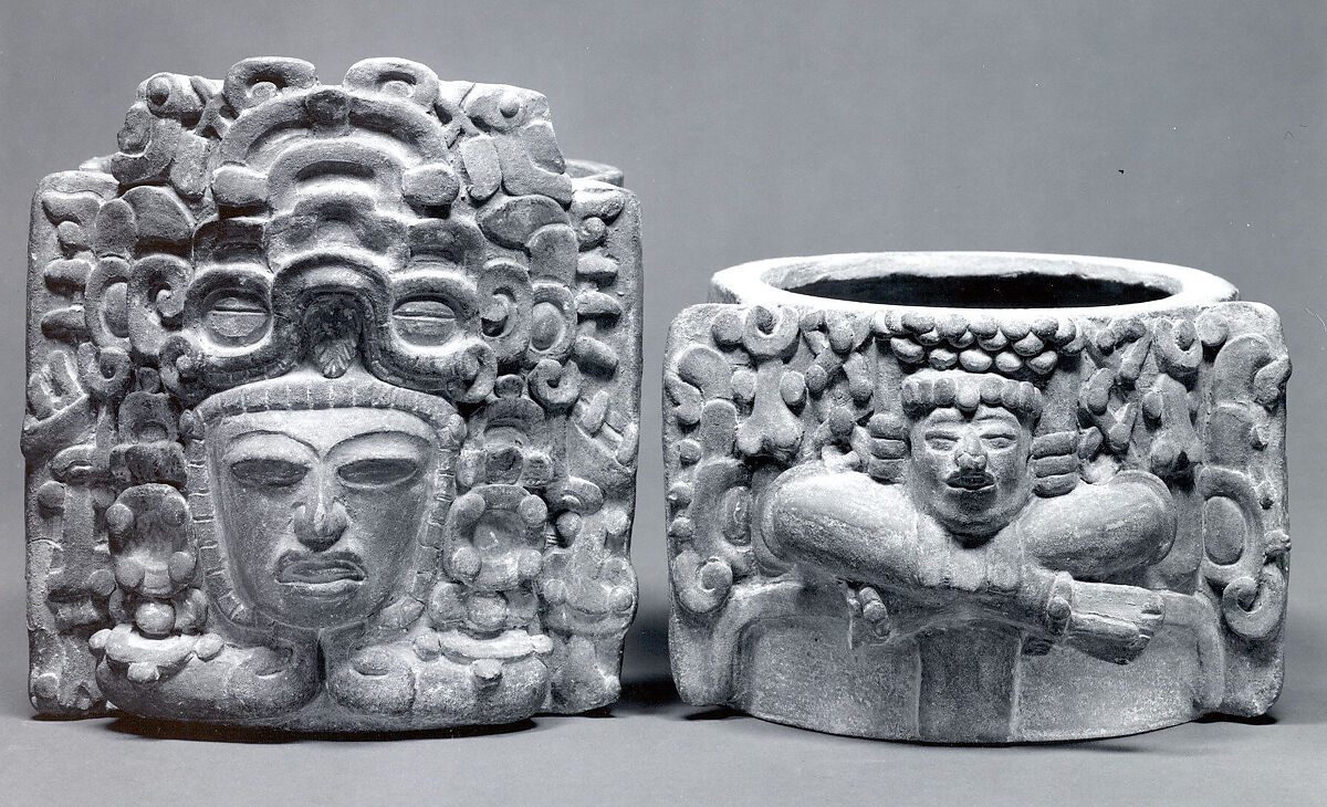 Seated Figure Censer (Incensario), Ceramic, Maya