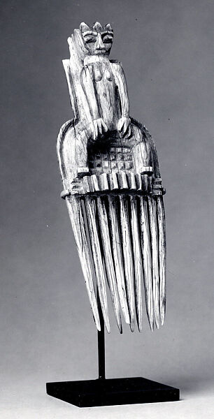 Comb with Female Figure, Ivory, Lagoon or Akan peoples, Akye group 