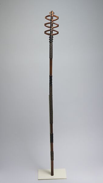Staff, Wood, brass and iron wire, Zulu or Nguni peoples 