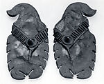 Scorpion sandal, Asante-Akan artist, Leather, beads (?), Asante-Akan peoples