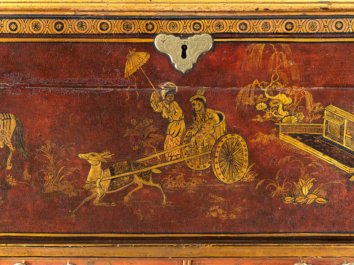 Desk and bookcase, Oak, pine, British