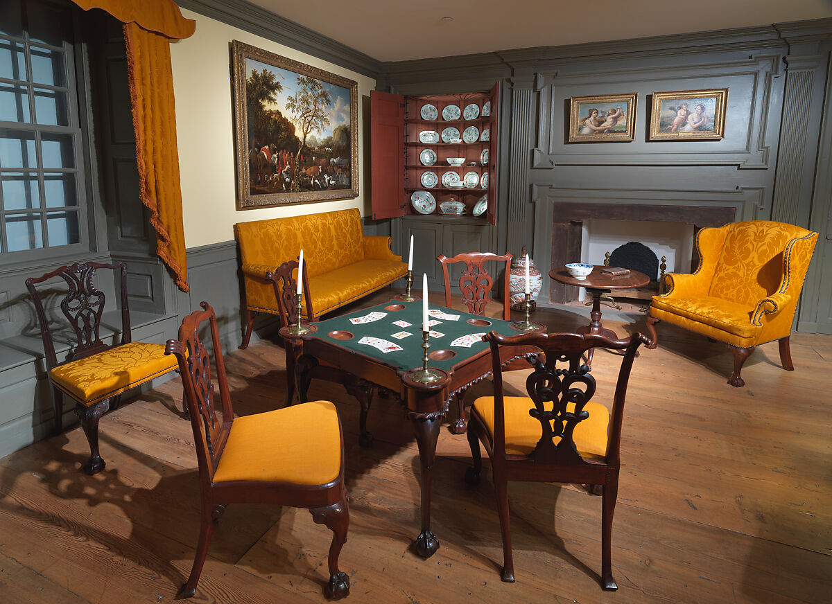 Desk and bookcase, Oak, pine, British