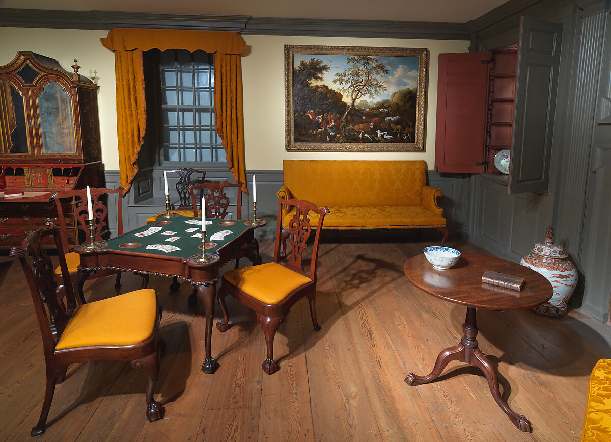 Desk and bookcase, Oak, pine, British